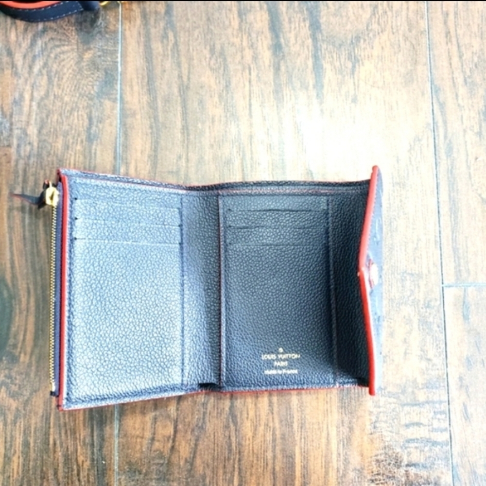 Louis Vuitton Empreinte VTote MM And Matching Victorine Wallet Marine Rouge - Picture 11 of 15
